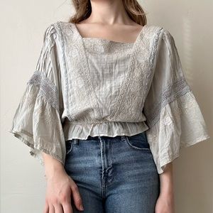 Light Blue Cropped Top size Small